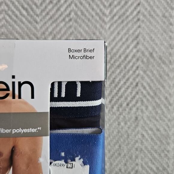 Calvin Klein Boxer Briefs 4 (Four) Pack Men's Size Medium 32-34 Blue Microfiber - Picture 8 of 10